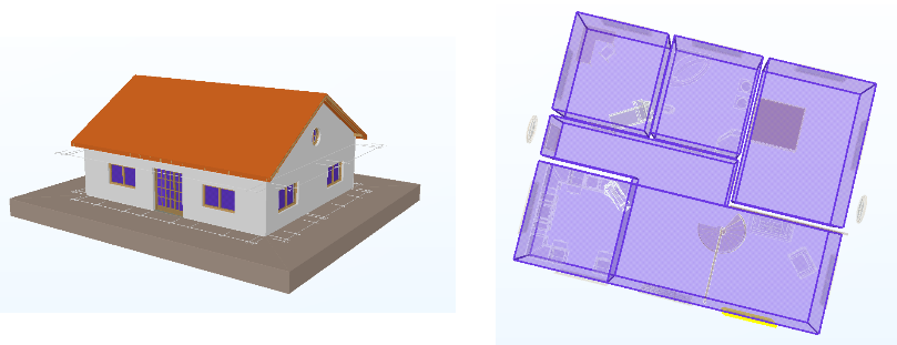 3D BIM model of a house