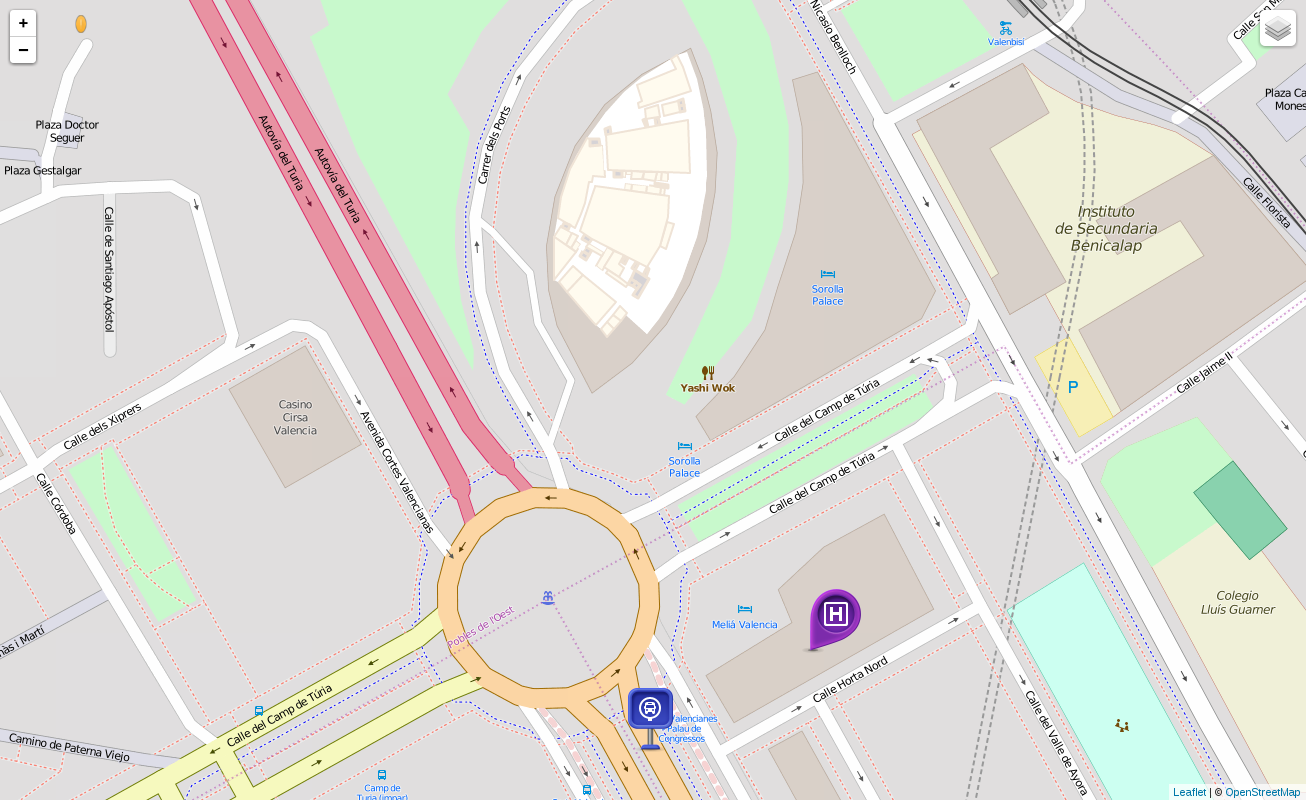 LeafletJS web application showing our indoor map with POIs